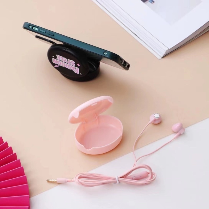 [ XY 40 ] Headset Earphone Karakter model  Fashion style SERI XY 40 / Earphone+ Wadah Earphone Lucu Unik Imut SWEET