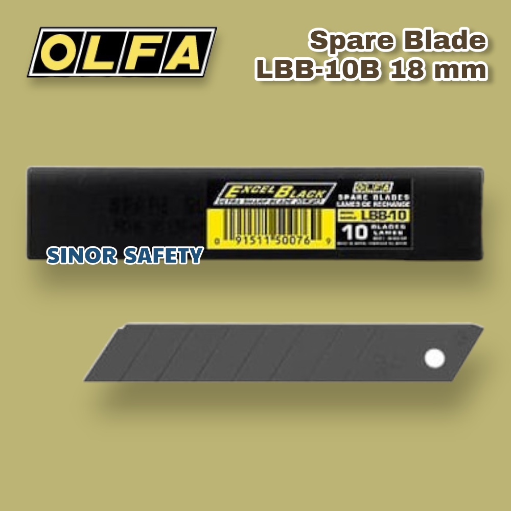 Olfa Cutter REFILL LBB-10B Spare Blade 18 mm 10 pcs Per Pack