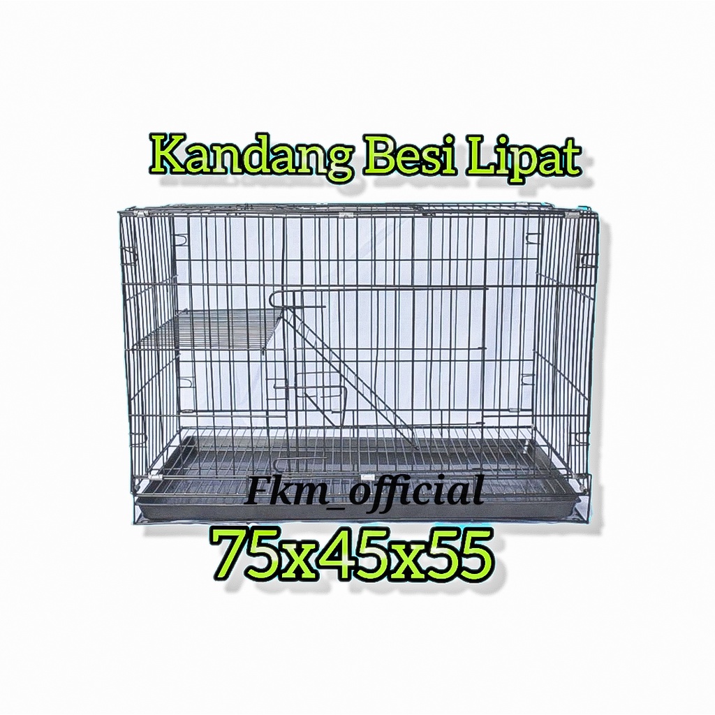 Kandang kucing tingkat XL 75x45x55