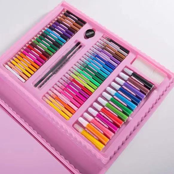 

✹Best Seller❊↓ Crayon Anak Pengasah 208pcs Set Alat Menggambar Melukis Anak-anak Crayon Cat Air Pensil 67 ↓