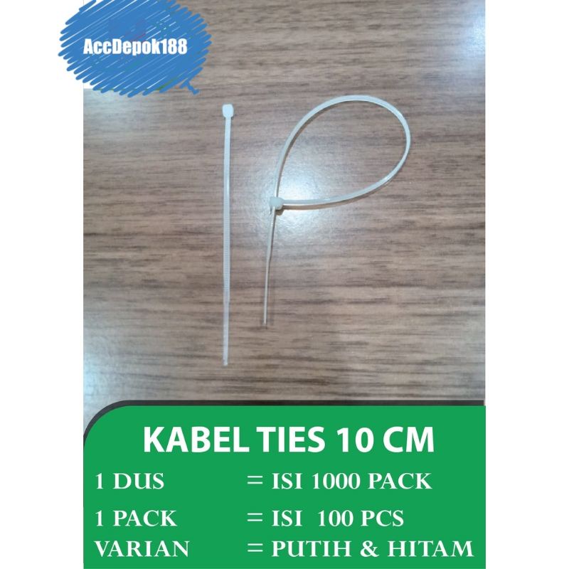 TALI TIES / KABEL TIS / TALI PENGIKAT KEMASAAN TAKE WAY / TALI TIES 10CM / 15CM MEREK NAGOYAKU ISI 100 PCS