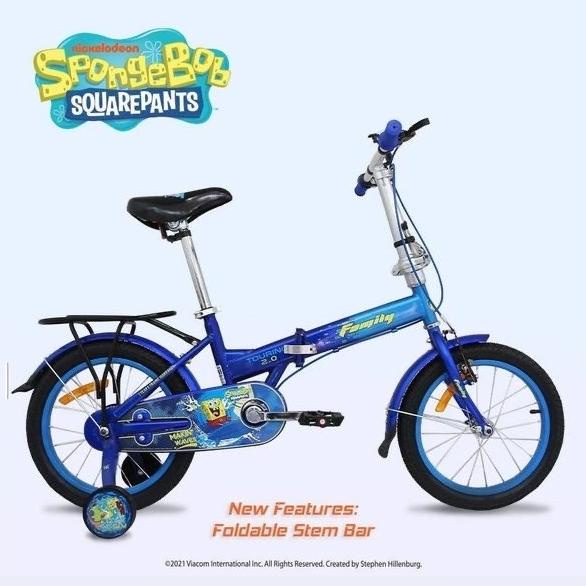 Sepeda Lipat Anak 16 Family Touring 2.0 Spongebob Squarepants #Original