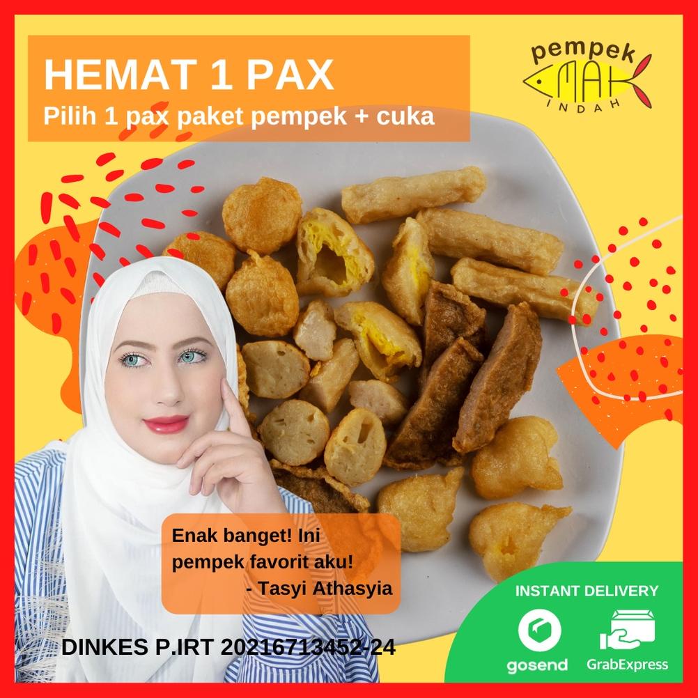 

[BAYAR DITEMPAT] PEMPEK EMAK INDAH - PEMPEK MPENAK PALEMBANG ASLI IKAN TENGGIRI - Paket 1 Pax KAPAL SELAM DAN CAMPUR