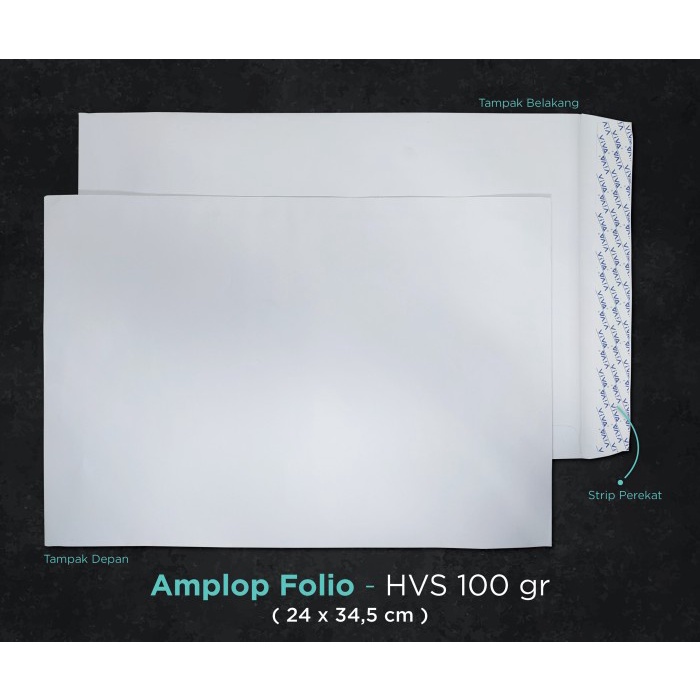 

✨NEW✨ - Amplop Putih Folio HVS 100 gr Viva dengan Lem Perekat (isi 100 lembar)