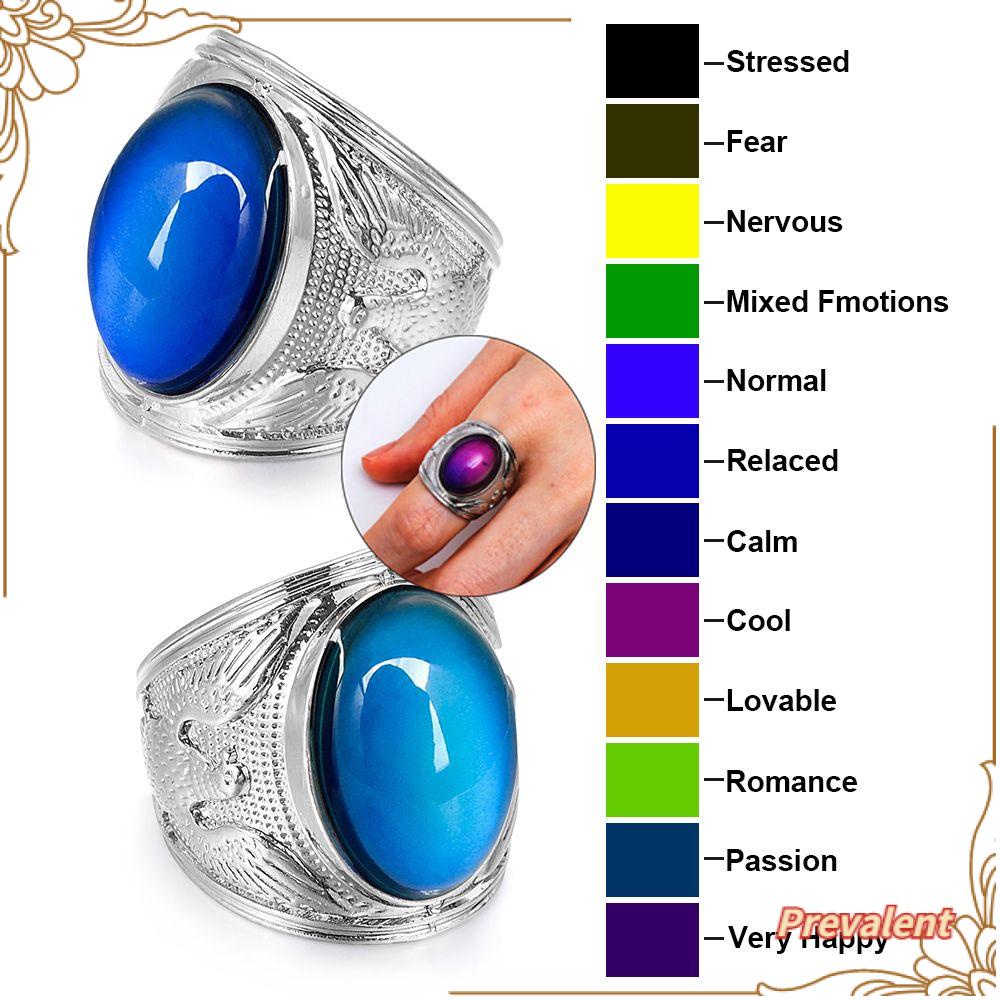 Preva Mood Ring Hadiah Kreatif Perhiasan Fashion Baru Kontrol Suhu