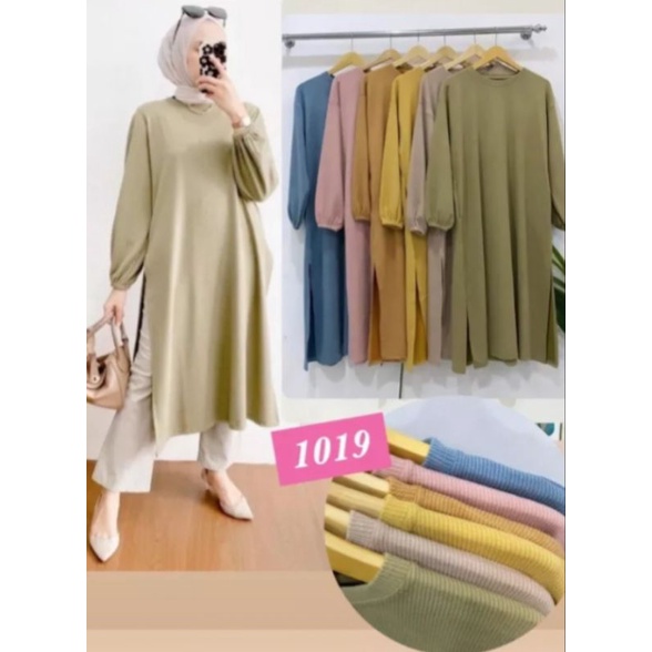 Atasan wanita terbaru Tunik kuyifei belah pinggir tunik rajut import