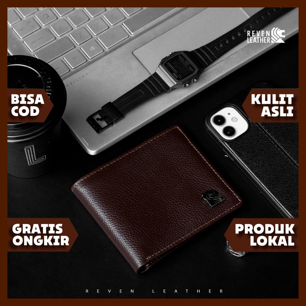 Bifold Dompet PIONEER Leather Small Card Wallet Slot Kartu Banyak 2 Sekat Ruang ATM STNK Coin Koin d