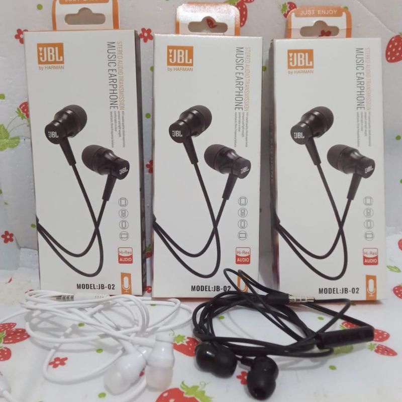 HEADSET EARPHONE  JBL JB-02 EARPHONE HANDSFREE JBL JB-02