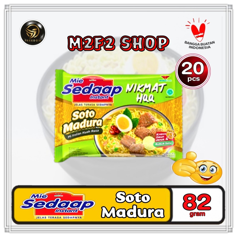 

Mie Sedaap Instant Kuah Soto Madura Nikmat HQQ | Bag - 82 gr (Kemasan 20 Pcs)