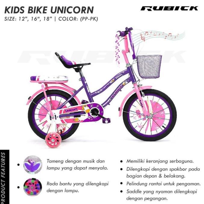 Sepeda Anak Cewek 16 Inc Buat Anak Umur 5-8 Tahun Ada Keranjang #Original