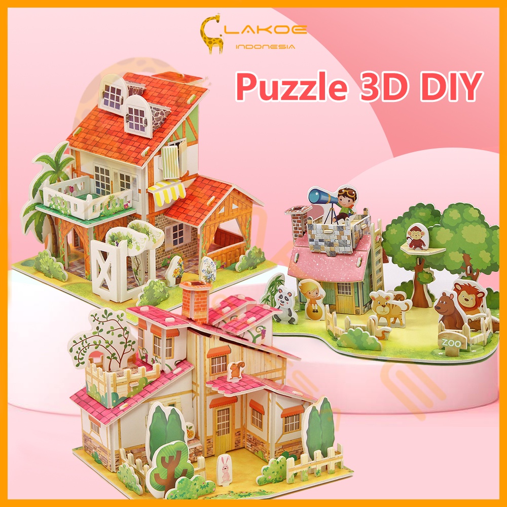 Mainan Edukasi Puzzle 3D DIY Jigsaw Puzzle Mainan Anak bahan foam