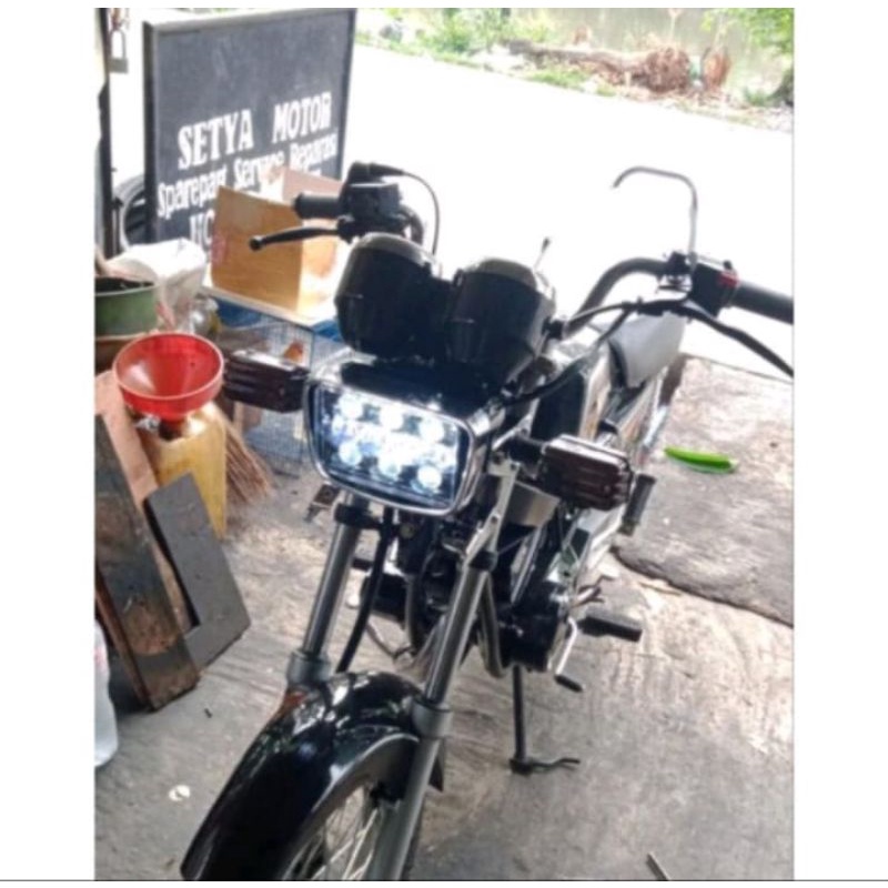 lampu daymeker daymaker rx king oval 10 titik set komplit batok