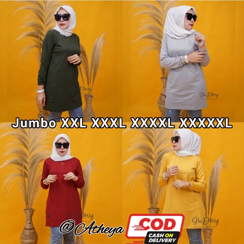 Six Diary Tunik Polos Original Atasan Kaos Wanita Lembut Menyerap Keringat