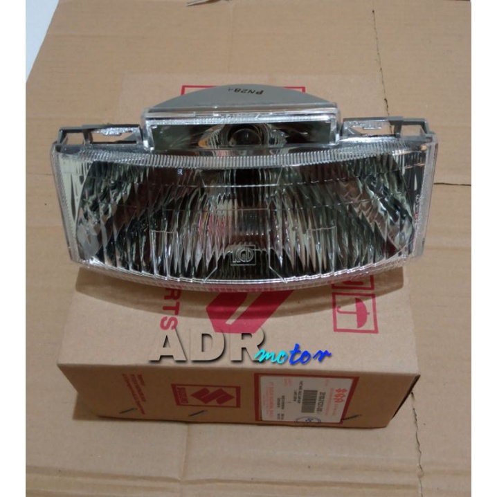 reflektor lampu depan set head lamp assy satria 2 tak lumba kotak pnp tornado gs gx shogun kebo orig