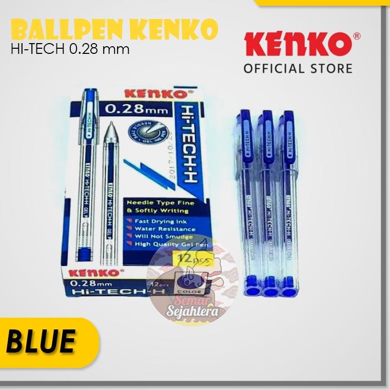 

[V-8W ✉] [PCS] PULPEN HI-TECH KENKO 0.28 MM HITAM / BIRU-top produk