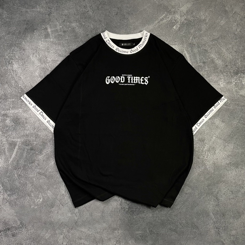 Oversize T - Shirt RIB ONLY GOOD VIBES 1973 &amp; CATCH THE WAVE“