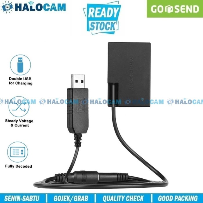 BATTERY DUMMY LP-E17 / DR-E17 USB FOR CANON (EOS M3 M5 M6 MIRRORLESS)