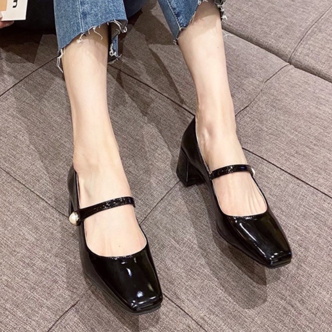 FD Mules Heels 5cm Sepatu Pantofel Wanita Heels Kasual Korean Style Terbaru KI-032