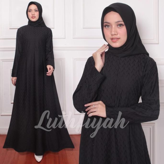 Gamis Syar'i / Baju Pengajian / Gamis Umroh / Gamis Hitam