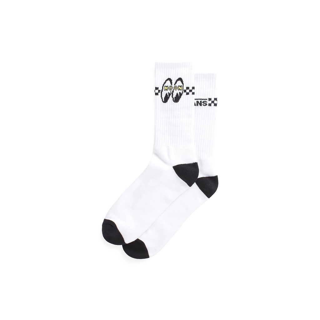 KAOS KAKI VANS OFF THE WALL | MOON EYES CREW WHITE ( 11 )