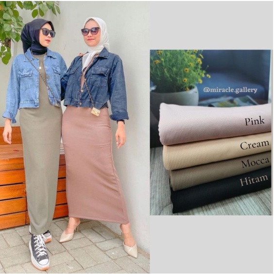 Inner Dress Rajut Premium Span Knit - Inner Rajut Basic