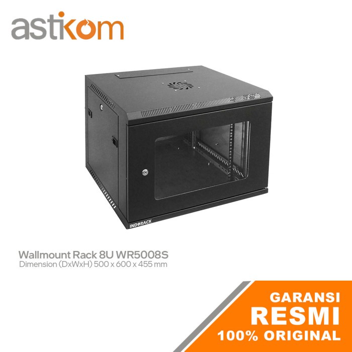 Wallmount Rack 8U indorack WR5008S 19&quot; Single Door Rak Server