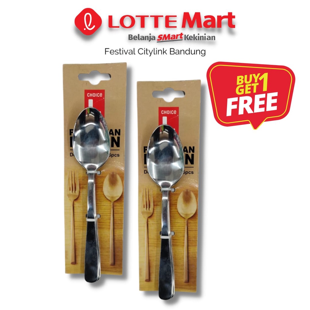 Choice L Sendok makan Stainless Isi 6Pcs / Set | Beli 1set Gratis 1set