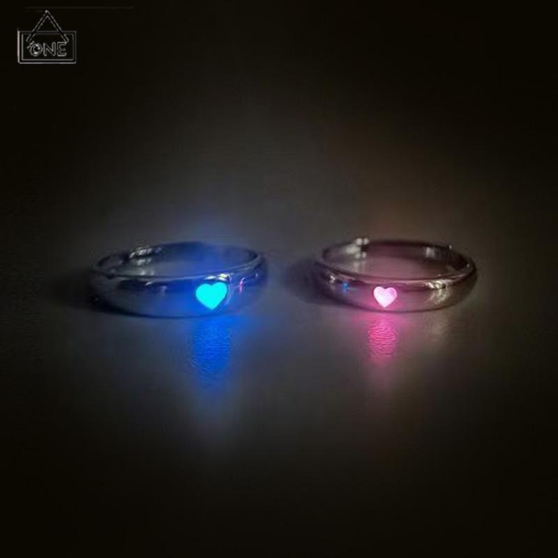 COD❤️Cincin Cinta Luminous Retro Vintage Korea Gaya Untuk Wanita-A.one