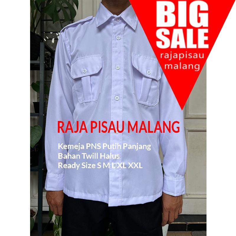 Setelan Kemeja Pns Putih Kemeja Pdh Putih Lengan Panjang Seragam Pns Putih Baju Pns Kemeja Kerja Putih Pria Bahan Twill Pakaian