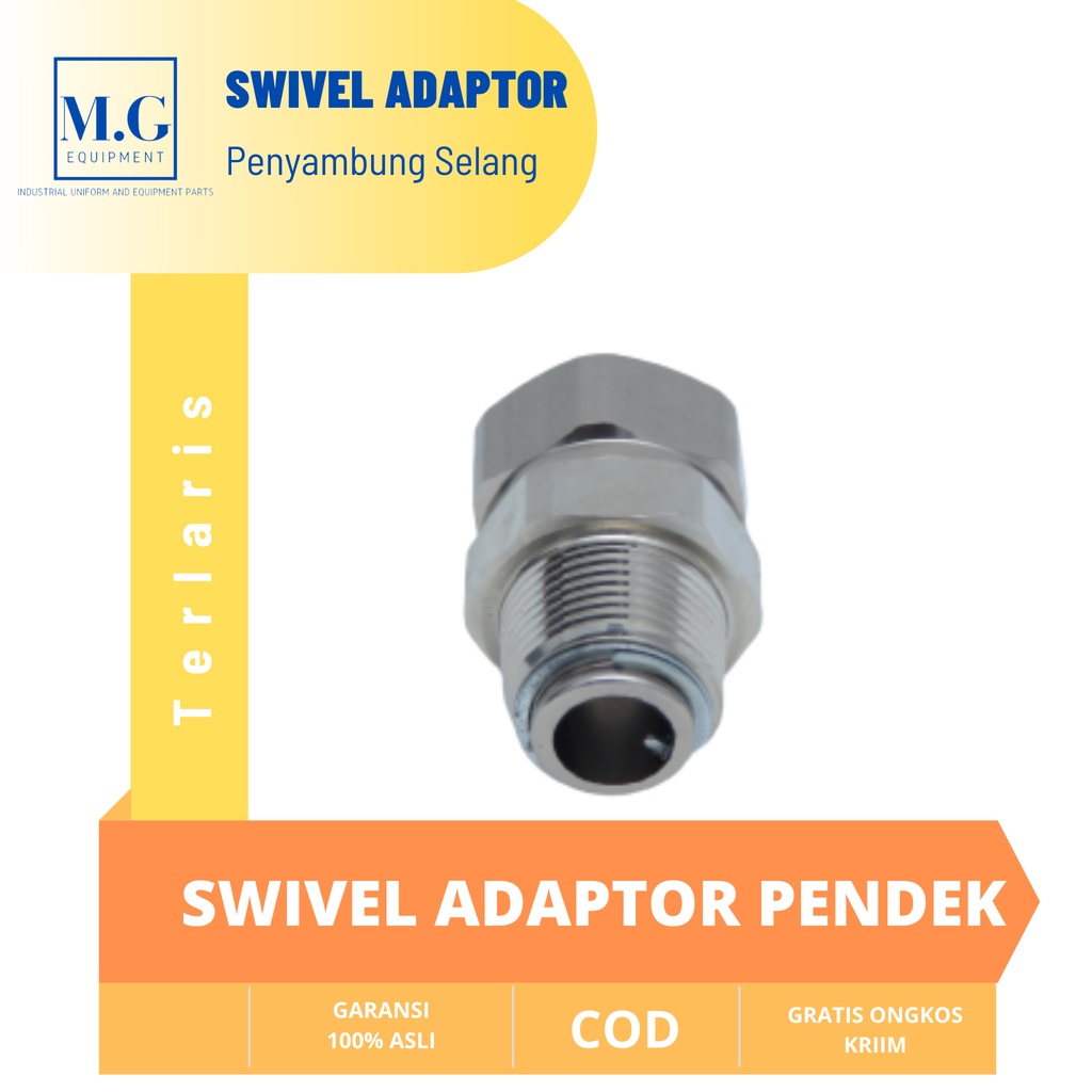 Swivel Adaptor Pendek Penyambung Selang