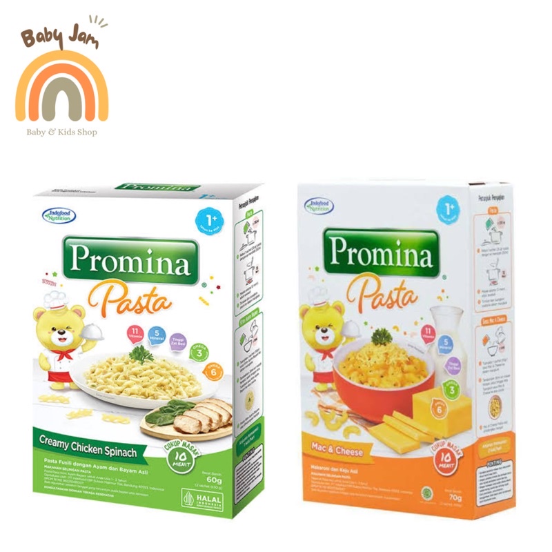 PROMINA PASTA 70gr / PROMINA PASTA MAC N CHEESE / PROMINA PASTA CREAMY SPINACH / MPASI PASTA 1+ / PASTA KHUSUS BAYI &amp; BALITA