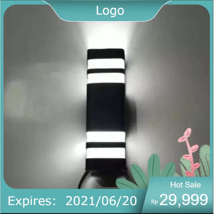 BERKUALITAS Lampu Dinding Hias Pilar - Lampu Tembok Dinding Tempel - Lampu Hias Dinding Tembok Tempe