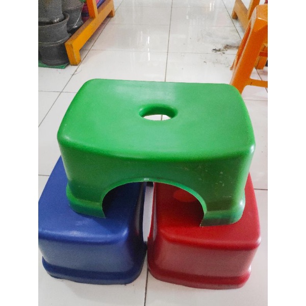 [ ⭐⭐⭐⭐⭐ ] Kursi bangku pendek plastik tebal warna DX multiplas