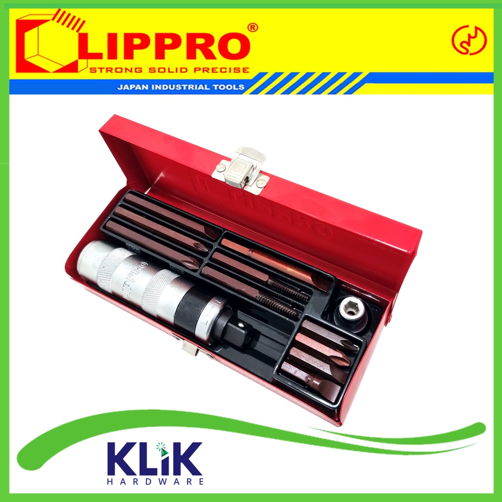 Lippro Obeng Ketok Set 12 Pcs - Impact Screwdriver Set Tap Balik