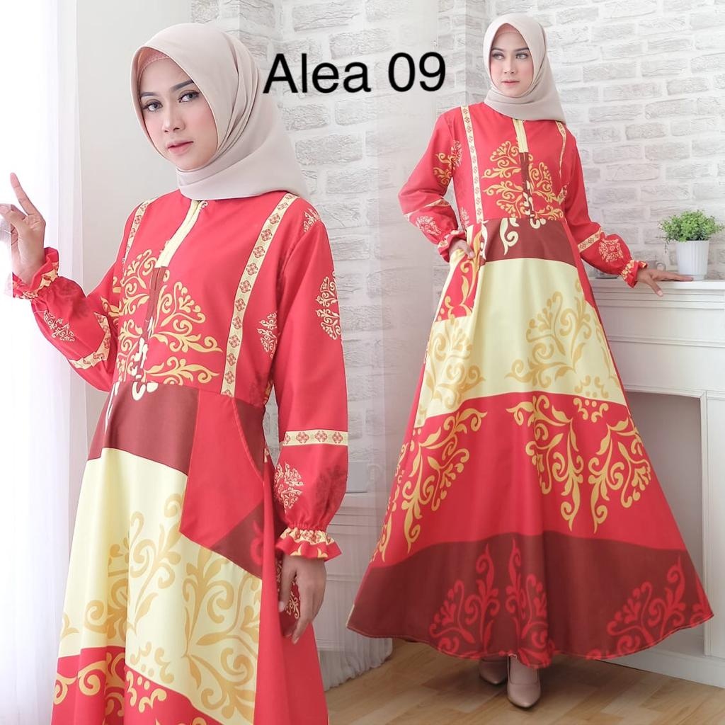 ALEA SYAR'I GAMIS MAXI 18 motif [ REAL PIC ] BUSANA MUSLIM