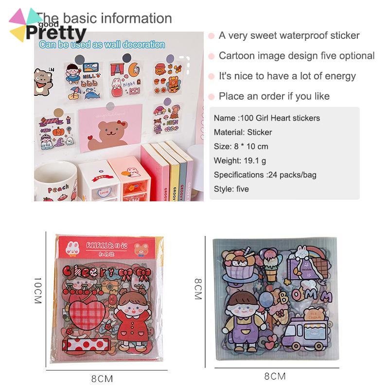 20pcs Stiker Kartun Lucu Untuk Dekorasi Notebook DIY Sticker Stationady - PD