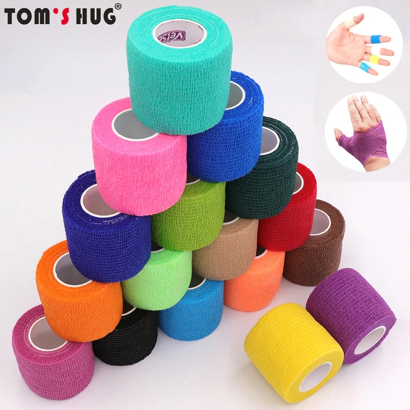 FINGER TAPE / WRIST TAPE PERBAN ELASTIS TAPPING OLAHRAGA 5 CM X 4.5 M FUTSAL SEPAKBOLA TENIS