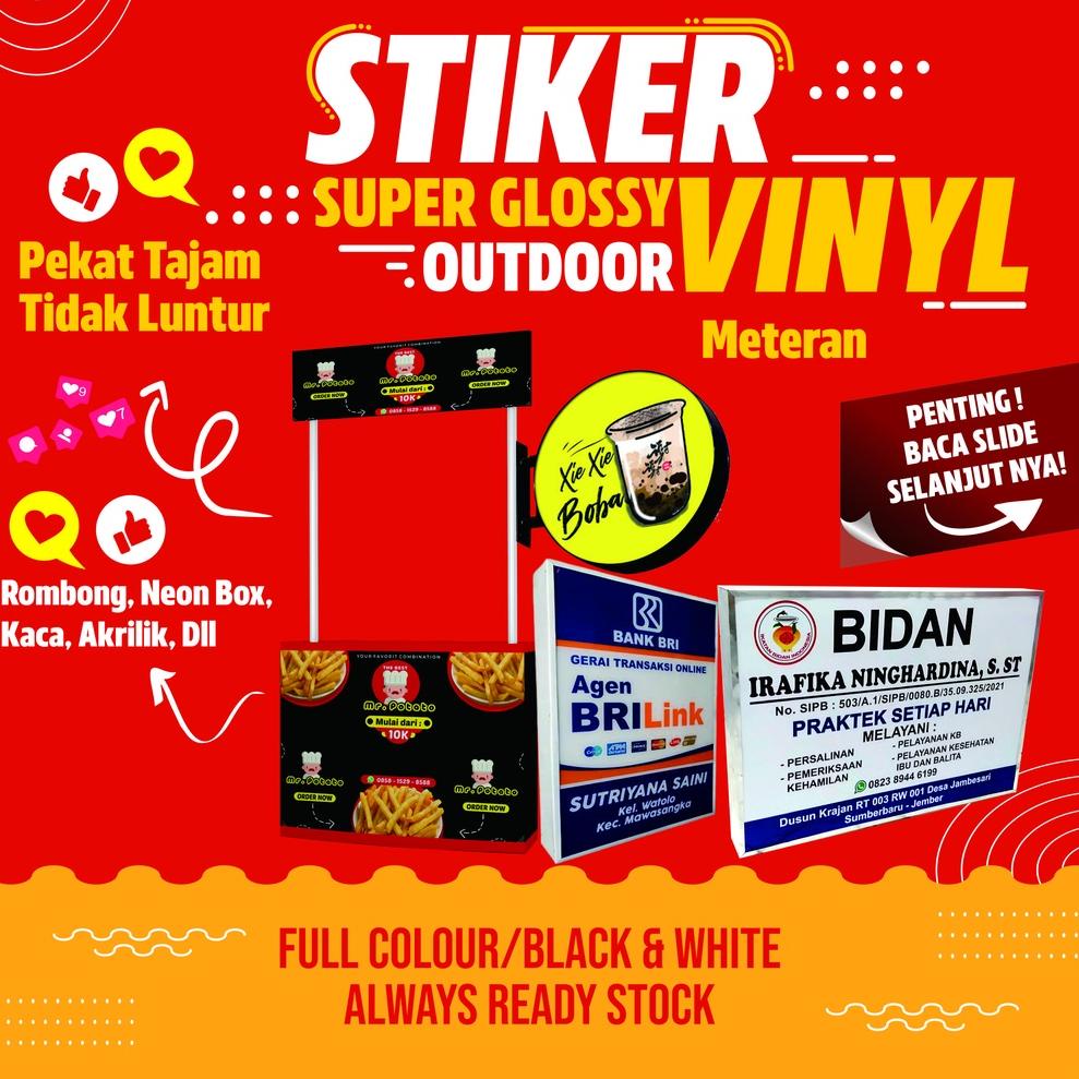 

ㅱ CETAK PRINT STIKER VINYL ROMBONG, NEON BOX, DLL ↯