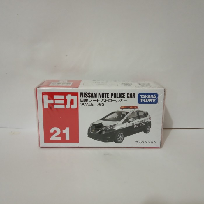 Tomica No 21 Nissan Note Police car diecast mobil polisi takara tomy