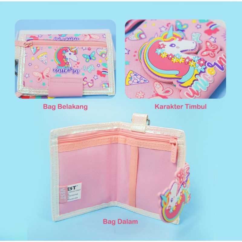Dompet 3D anak lanyard import/Dompet anak/wallet anak
