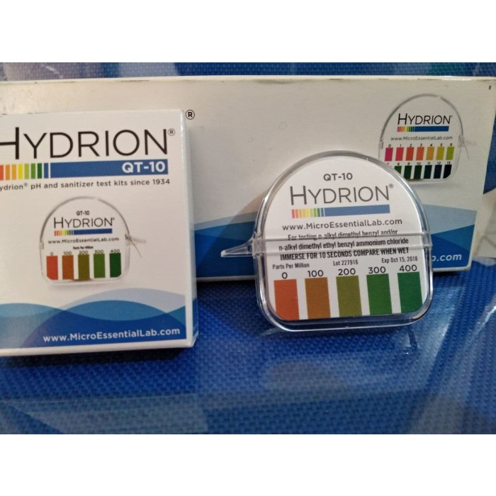 HYDRION QT-10, QUAT TEST PAPER, RANGEN : 0-400 PPM