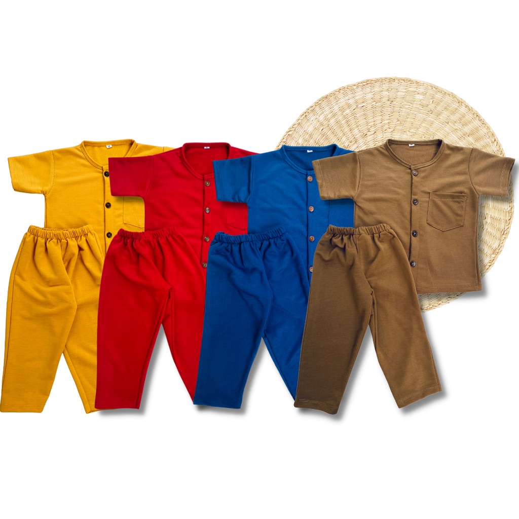 PIYAMA ANAK BAYI 2-11 BULAN POLOS PREMIUM