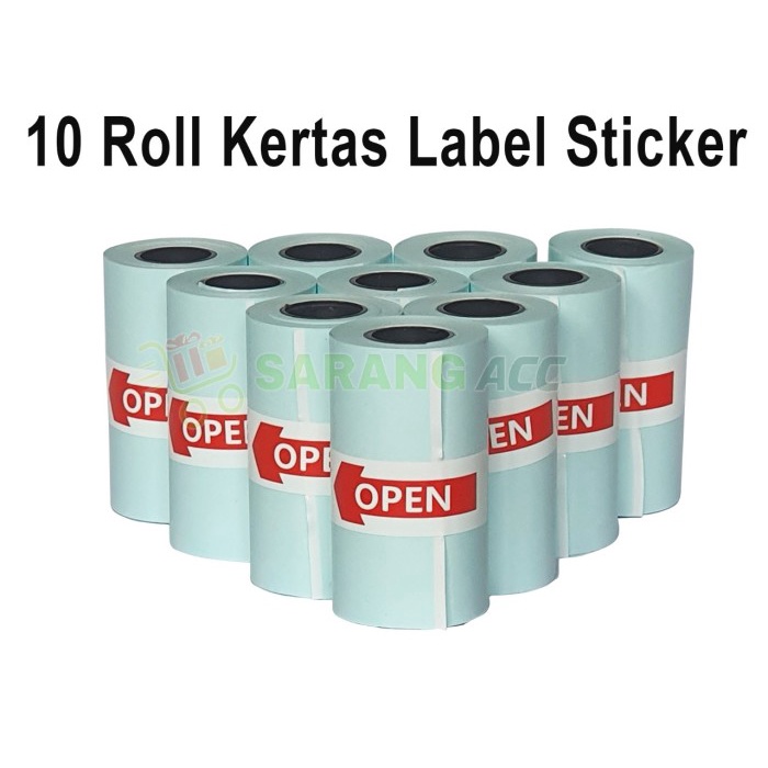 

Stiker Kertas Label Sticker Thermal Continuous 57Mm X 30Mm Isi 10Roll