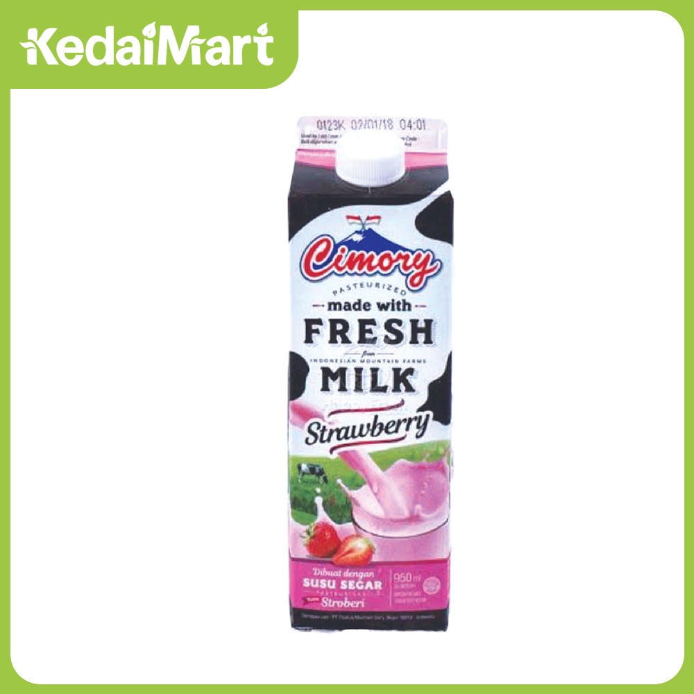 Promo Harga Cimory Fresh Milk Strawberry 950 ml - Shopee