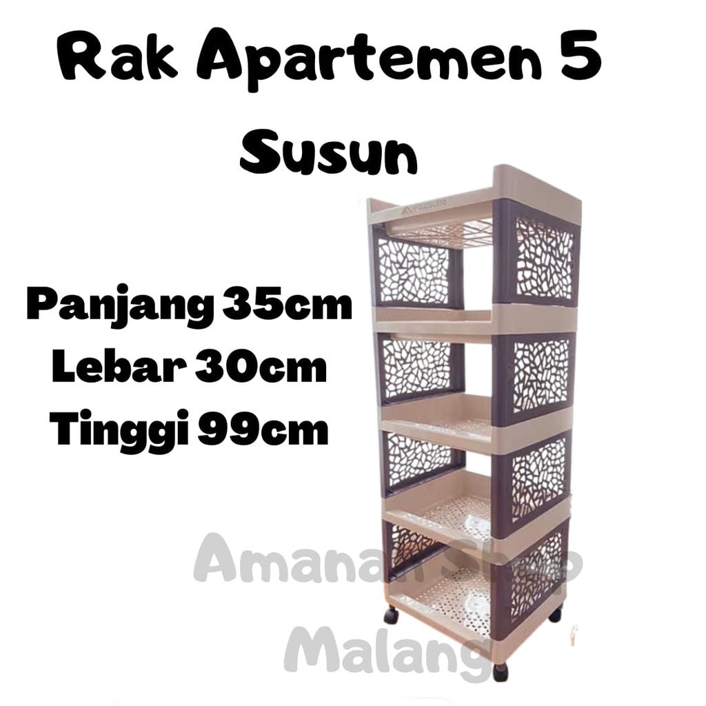 Rak Apartemen Fawsline 5 Susun / Rak Serbaguna 5 Susun Fawsline