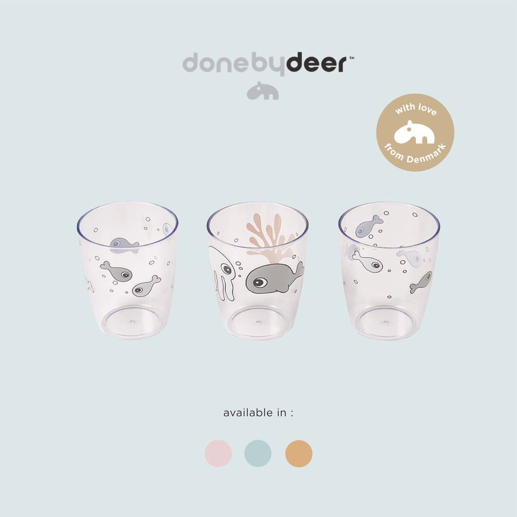 Done by Deer Yummy Mini Glass Deer Friends - Gelas Anak - Cangkir Minum Anak