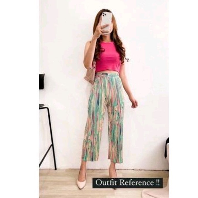 KULOT PLISKET MOTIF RAINBOW // RAINBOW CULOTTE PLISKET