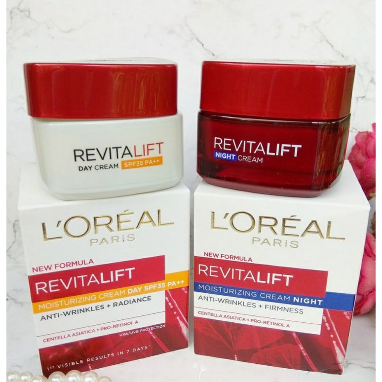 L'Oreal paris REVITALIFT DAY cream/night cream 50ml  loral aura perfect clinical SPF19 +++ ,LOREAL revitalift  crystal GEL CREAM 50ML