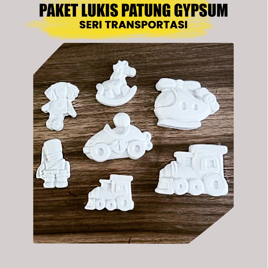 

RK Paket Lukis Gypsum Set Melukis Anak Lengkap Mewarnai Patung Gypsum Painting