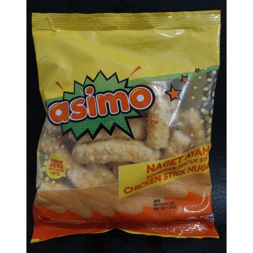 

ASIMO Naget Ayam Kombinasi Stik 250 Gram Chicken Nugget
